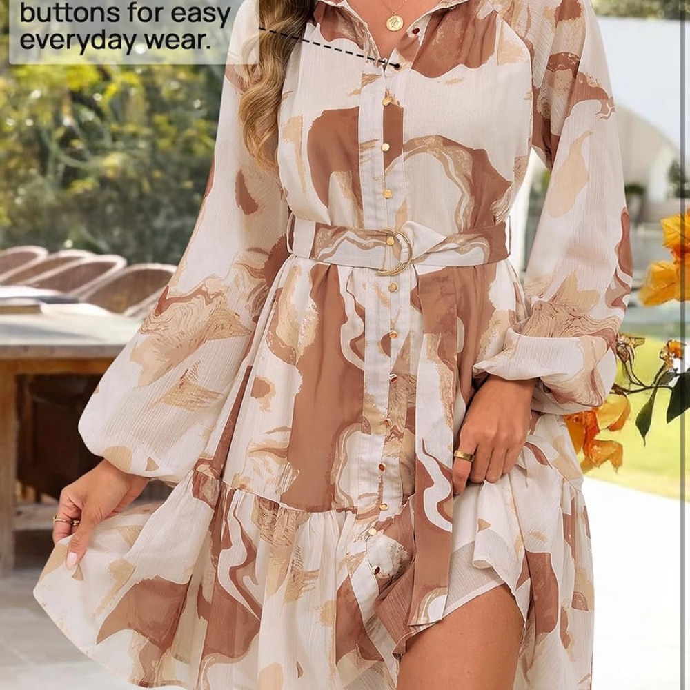 Long sleeve boho dress